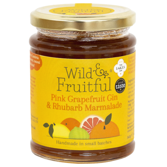 Wild & Fruitful Grapefruit Gin and Rhubarb Marmalade 340g