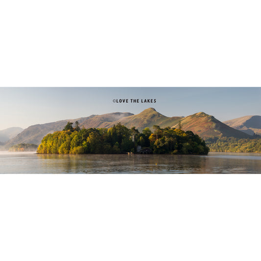 Love the Lakes Autumn Catbells Panoramic Canvas Print