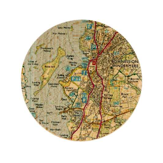 Bowness on Windermere O.S Map Bottle Opener/Coaster