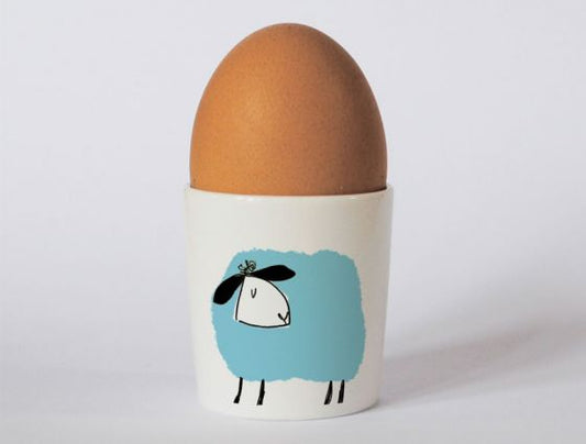 Happiness Is Being In The Lake District Sheep Egg Cup Blue