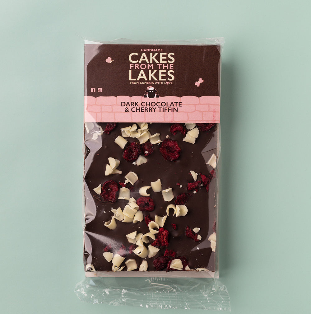 Cakes from The Lakes Dark Chocolate & Cherry Tiffin Sharing Slab