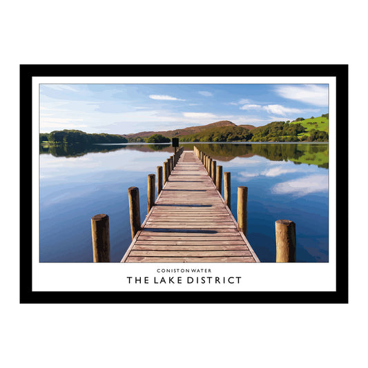 Love the Lakes Coniston Jetty A3 Poster
