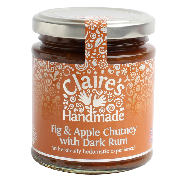 Claire's Handmade Fig & Apple Chutney with Dark Rum 200g