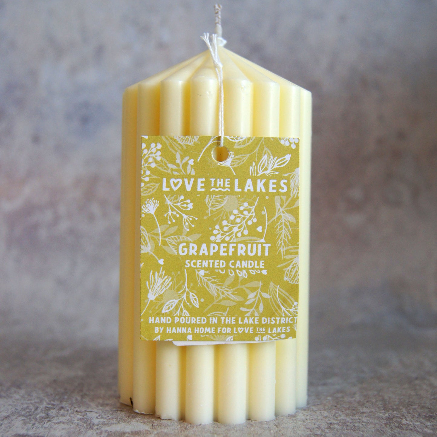 Grapefruit Scented Soy Wax Pillar Candle - 2 sizes