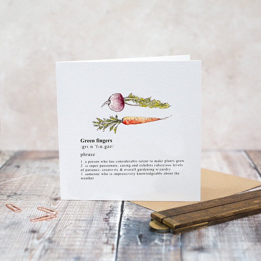 Toasted Crumpet Green Fingers Greeting Card