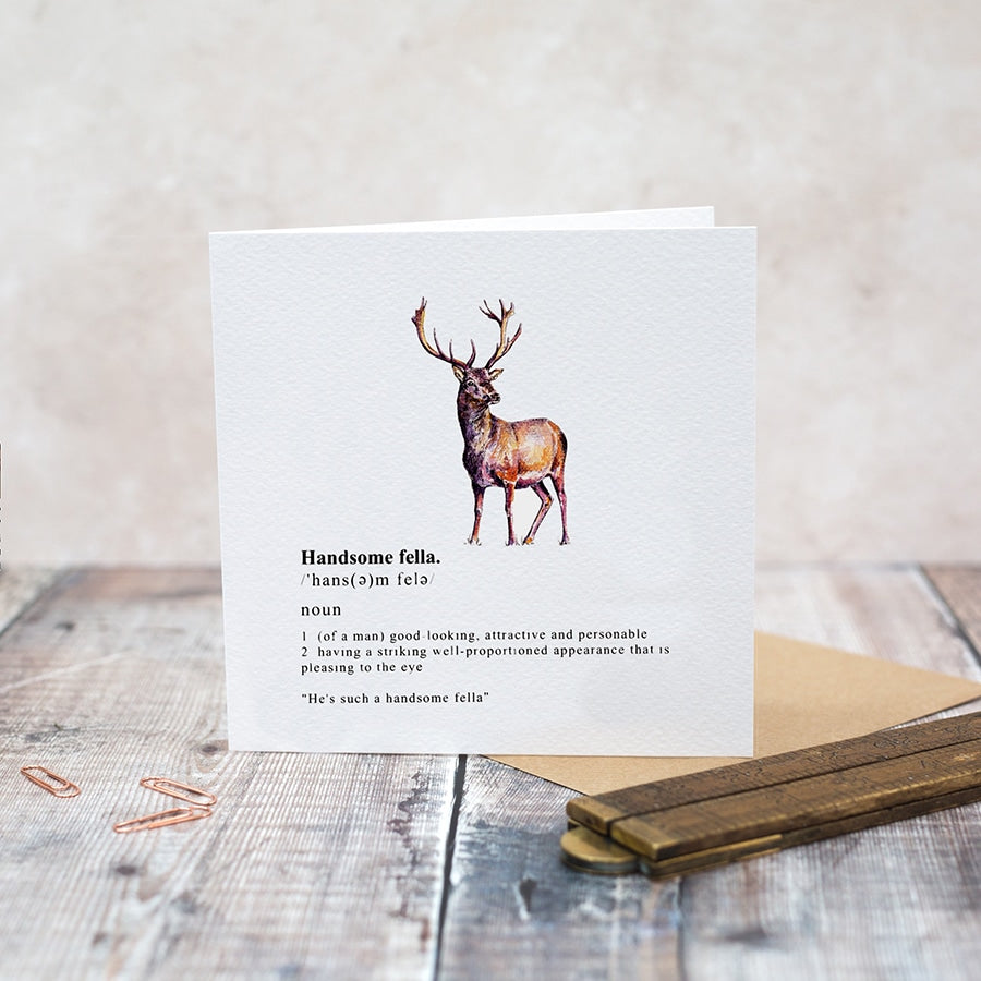 Toasted Crumpet Handsome Fella Greeting Card