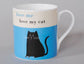 Love Me Love My Cat Mug Turquoise