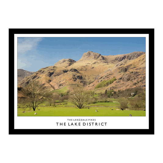 Love the Lakes Langdale Pikes A3 Poster