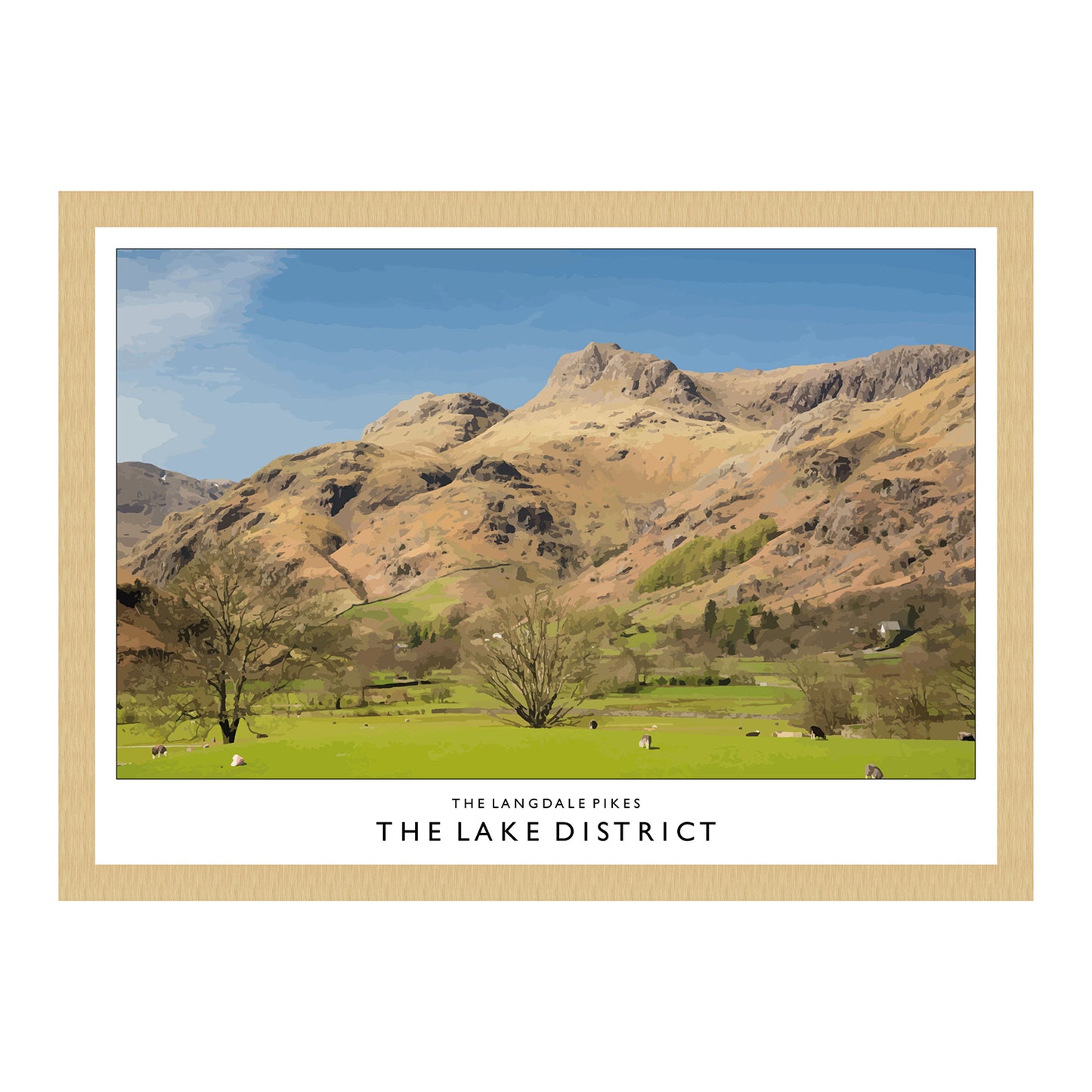 Love the Lakes Langdale Pikes A3 Poster