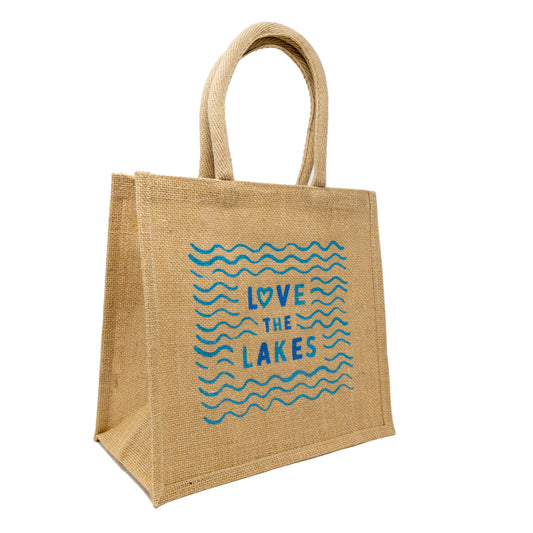 Love the Lakes Medium Jute shopper bag