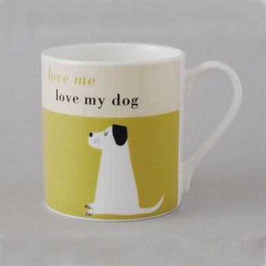 Love Me Love My Dog Mug Olive