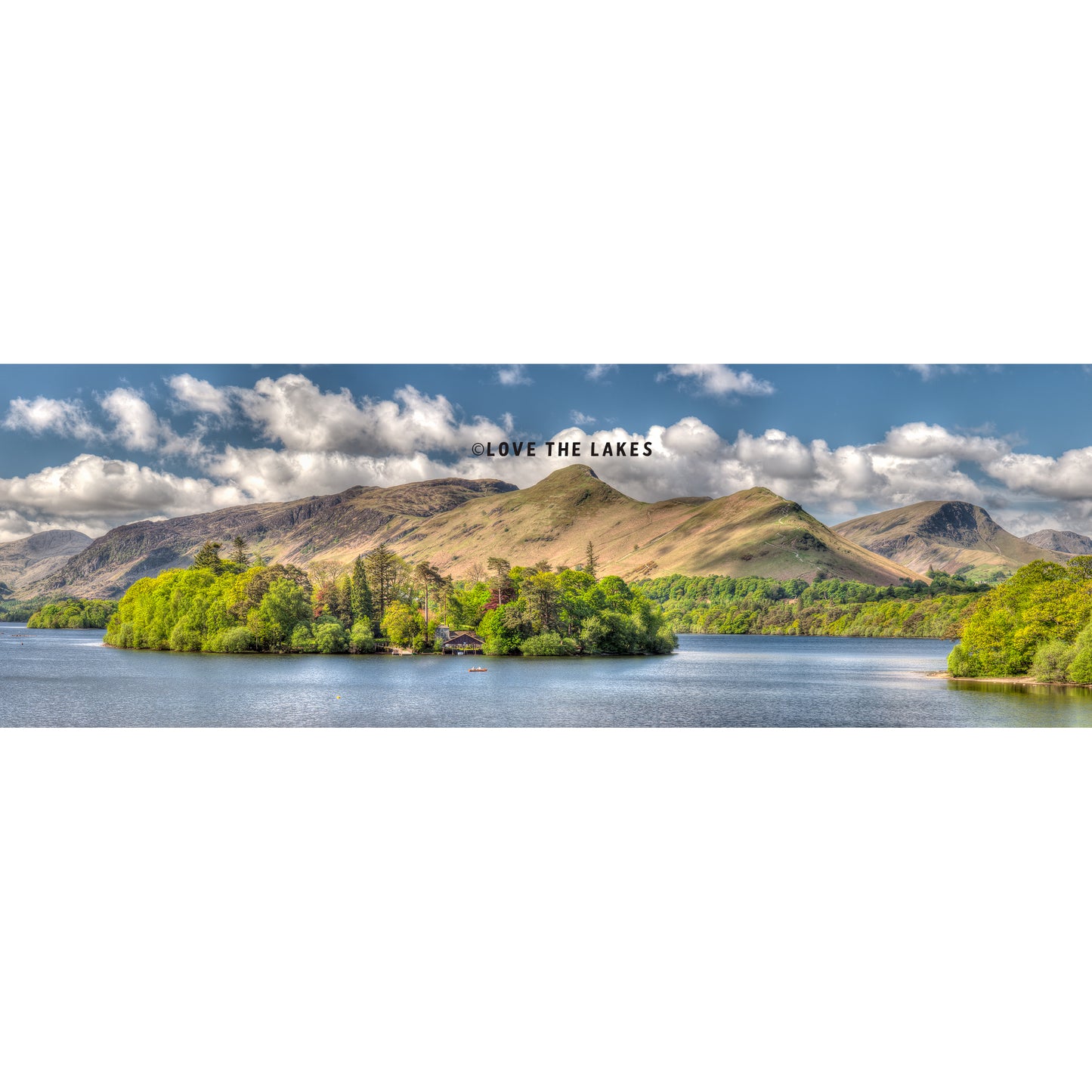 Love the Lakes Summer Catbells Panoramic Canvas Print