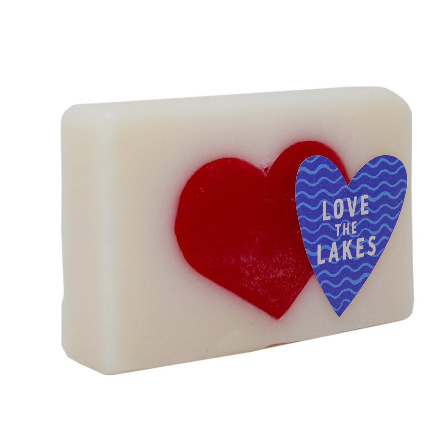 Love the Lakes Rose Heart Soap Slice