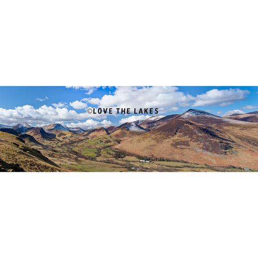 Love the Lakes Newlands Valley Panoramic Canvas Print