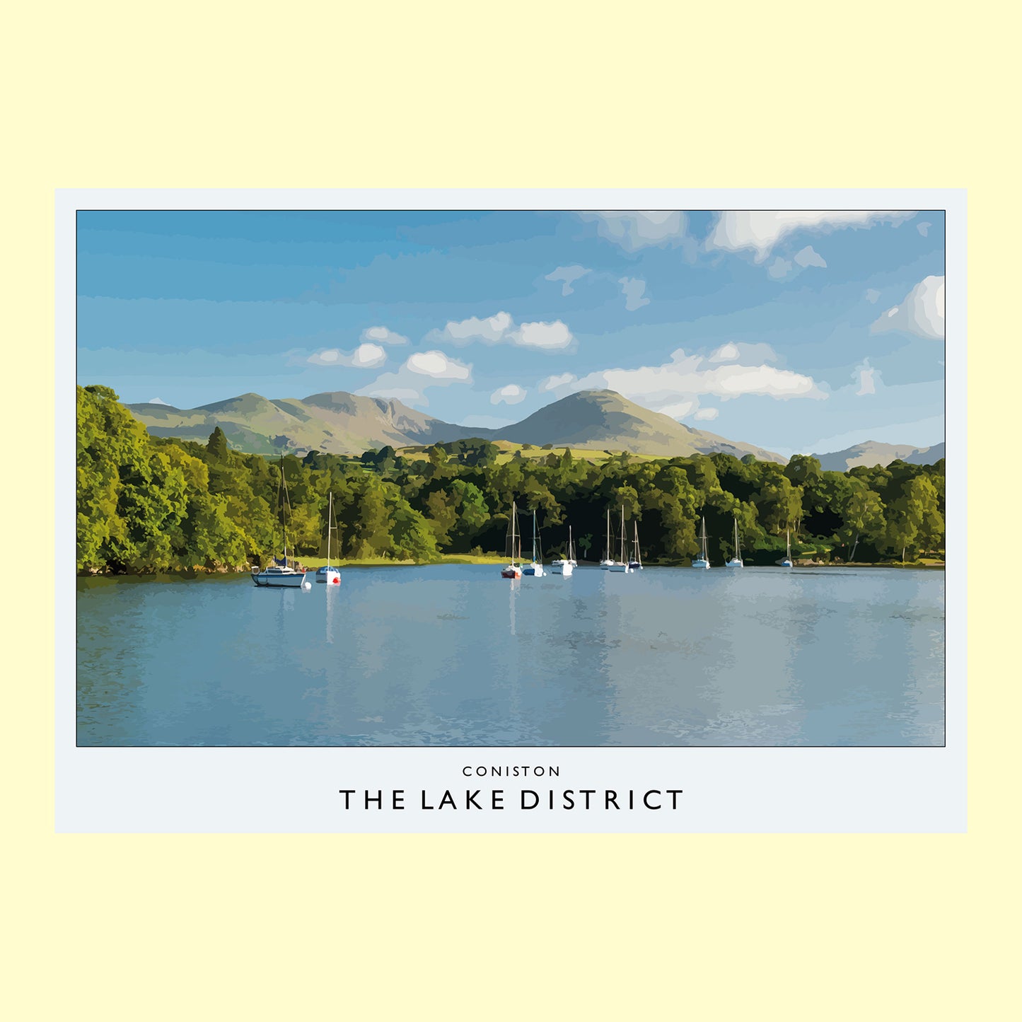 Love the Lakes Coniston A3 Poster