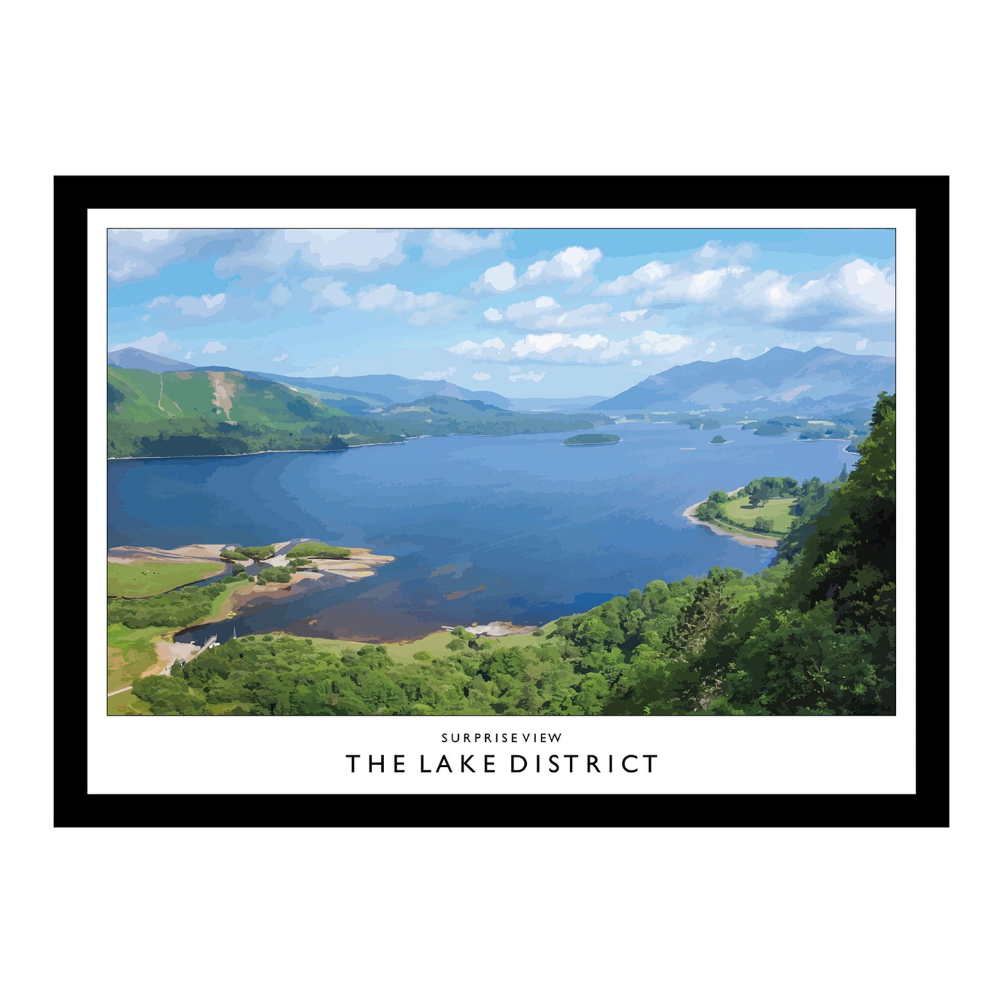 Love the Lakes Surprise View A3 Poster