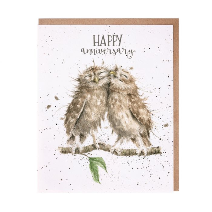 Anniversary Owls Greetings Card
