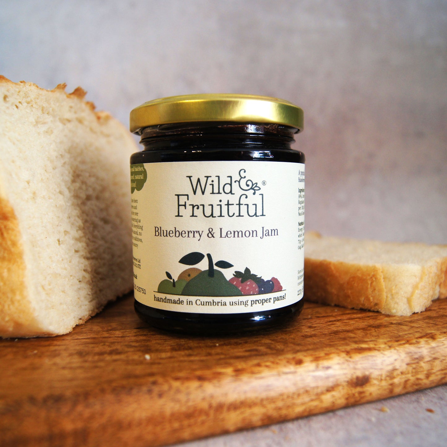 Wild and Fruitful Blueberry & Lemon Jam - 227g