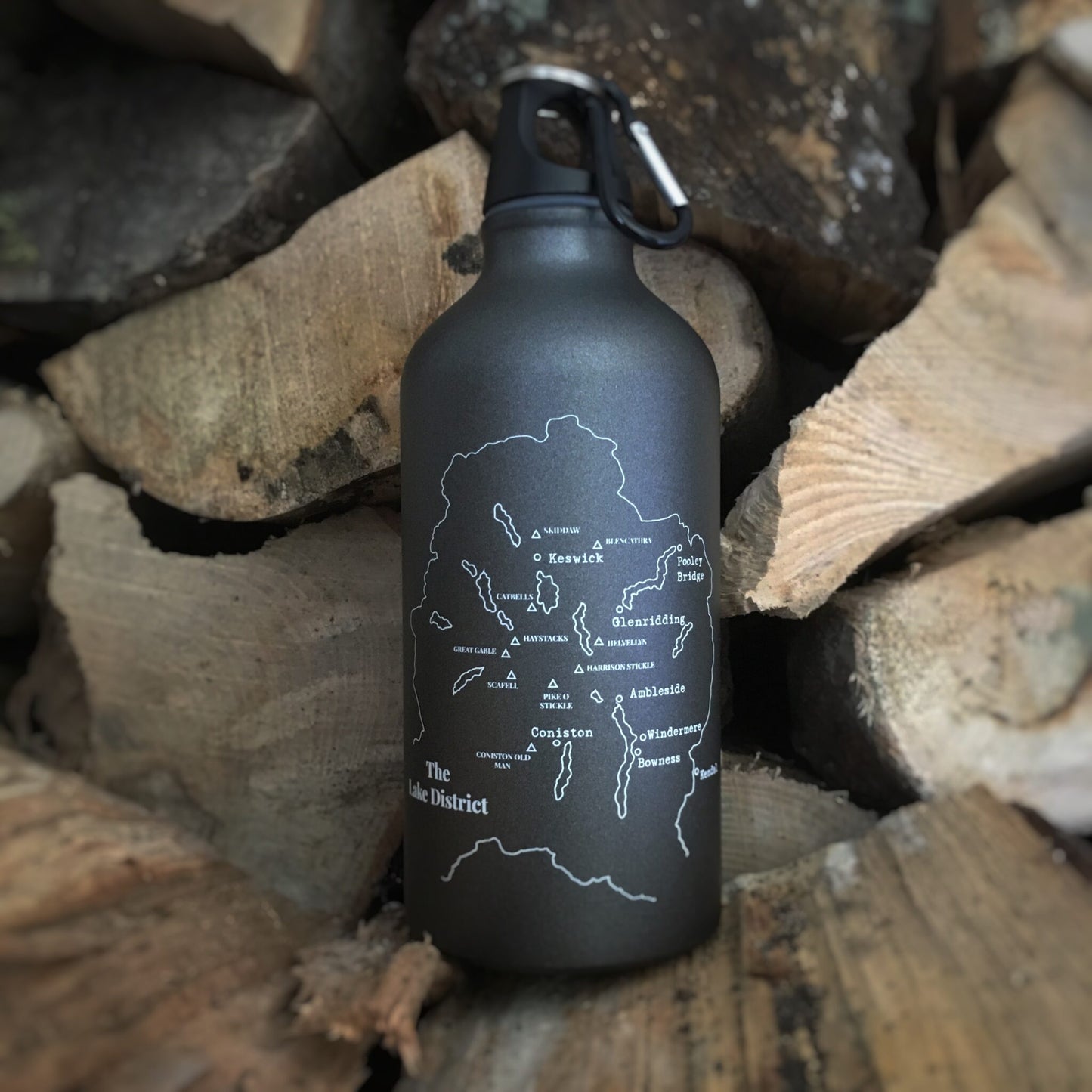 Lake District Map Water Bottle