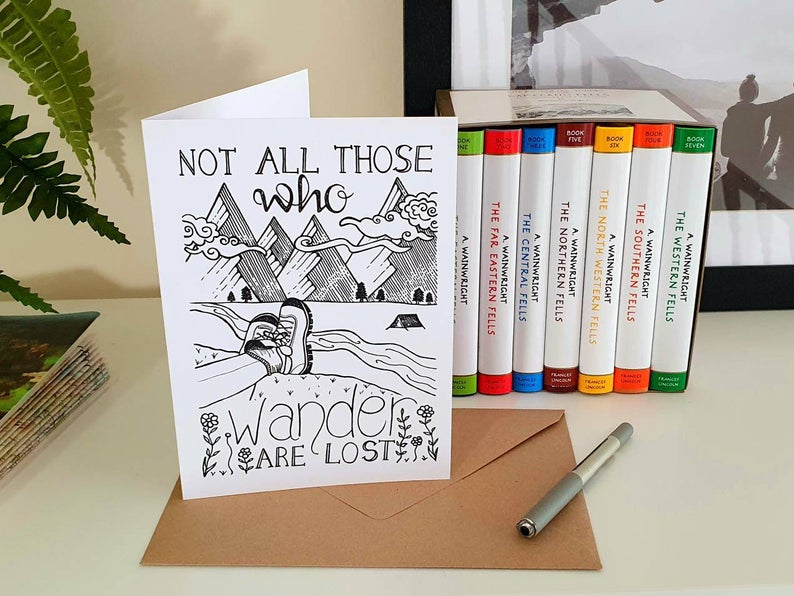 Wild & Wanderlust Prints Not All Those Who Wander Greetings Card