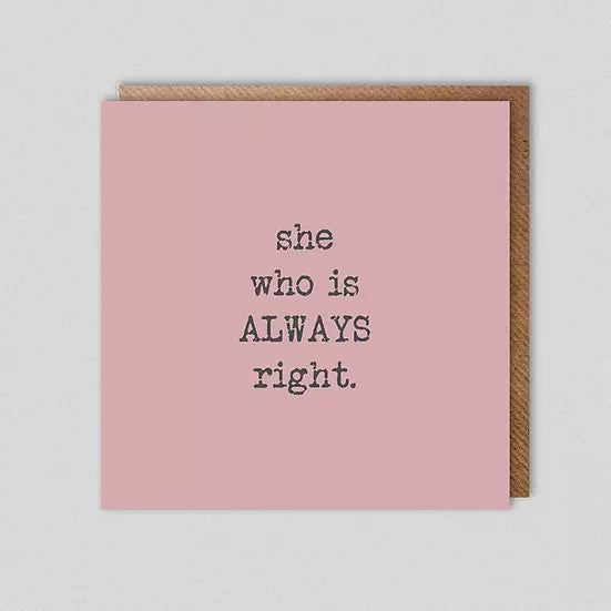 Dolly & Doug She Who Is Always Right Card