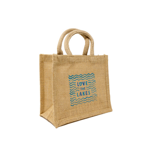 Love the Lakes Small Jute shopper bag
